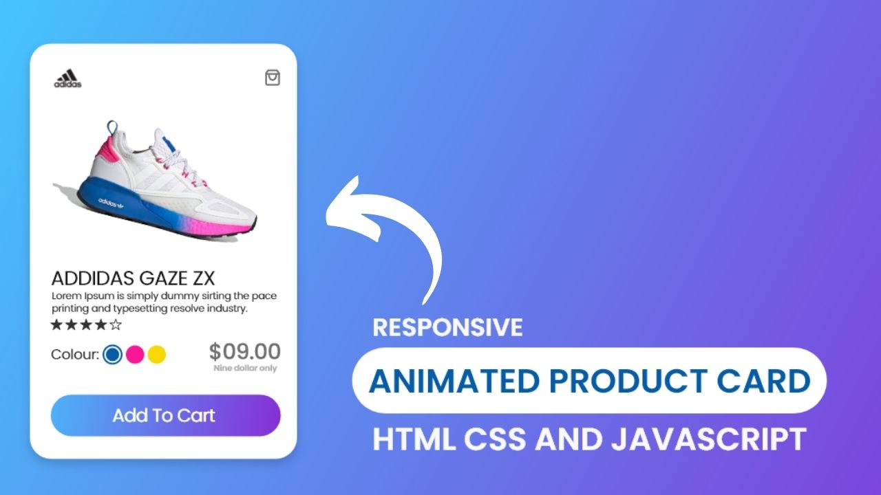 Animated Product Card using HTML CSS and JavaScript Animated Product Card using HTML CSS and JavaScript